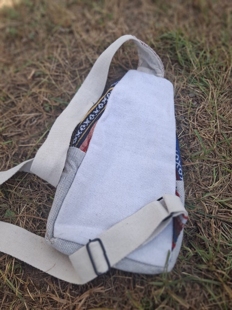 Torba Sling Pomarańczowy Patchwork – widok 2