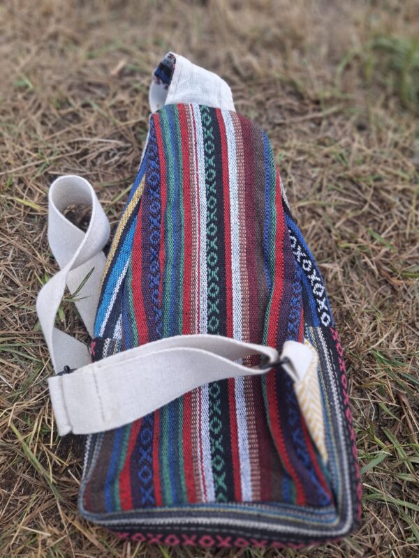 Torba Sling Bordowy Patchwork – widok 2