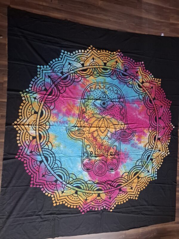 Dekoracja ścienna – Tęczowa Mandala – 200 × 190 cm