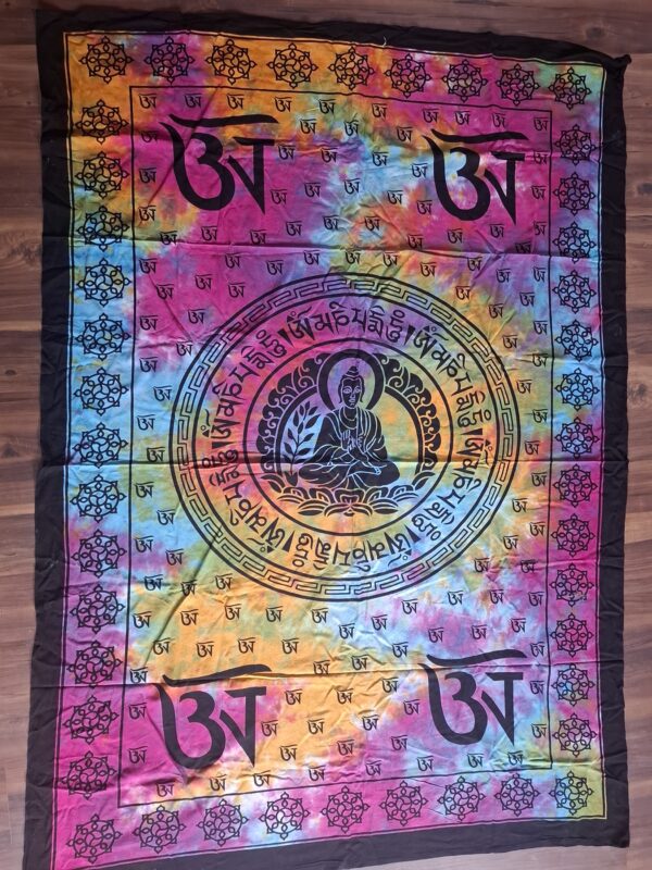 Dekoracja ścienna – Budda i Mantra Om – 200 × 190 cm